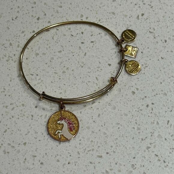Alex & Ani Unicorn Charm Bangle Bracelet - Picture 6 of 10